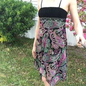 City triangles small purple paisley dress